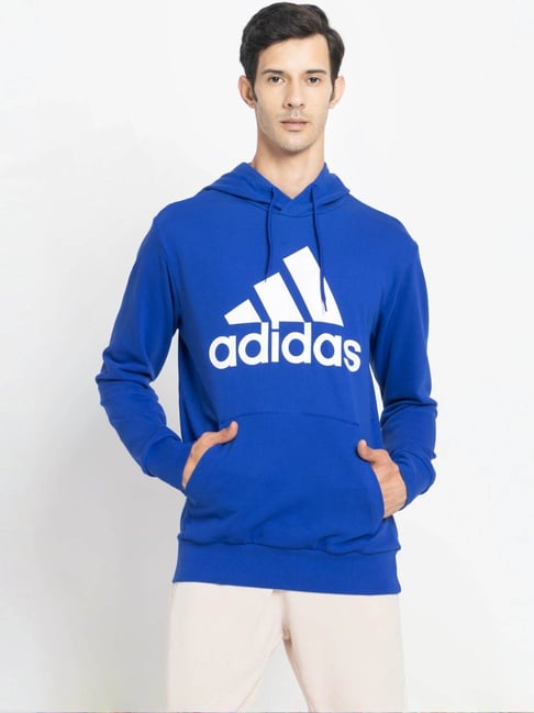 Adidas Blue M BL FT Hoodie