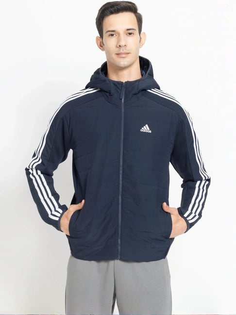 Adidas Blue ESS 3S IN HYB Jacket-picture-18