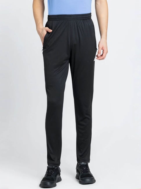 Adidas Black Plain Trackpants-picture-45