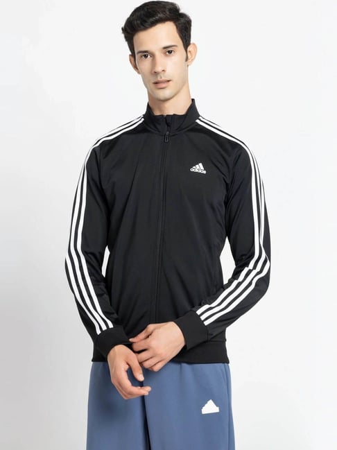 【#247】 Buy adidas Black M 3S TT TRIC Jacket for Men Online @ Tata CLiQ Luxury