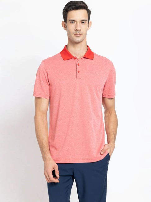 Adidas Red ADI PERF H Polo T-Shirt