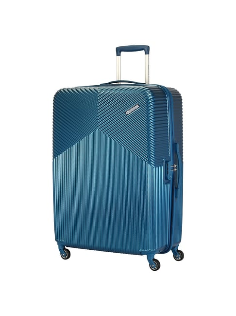American Tourister Georgia Blue Wheels Large Hard Cabin Trolley Bag