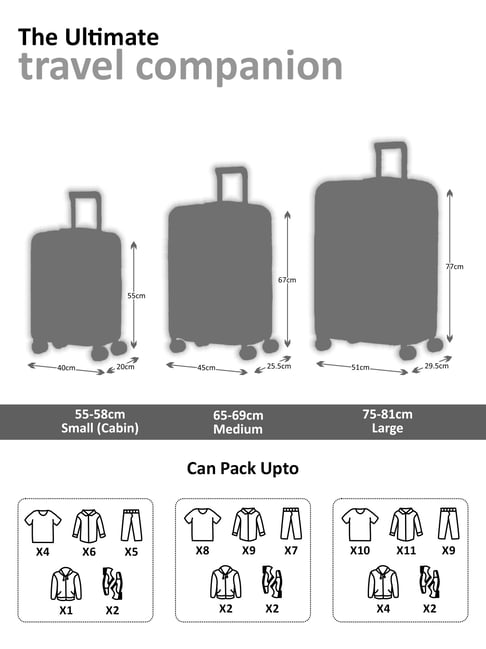 American Tourister Georgia Grey Wheels Medium Hard Cabin Trolley Bag