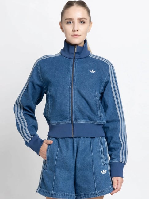 Adidas Originals Blue Regular fit DENIM TT Jacket-picture-28