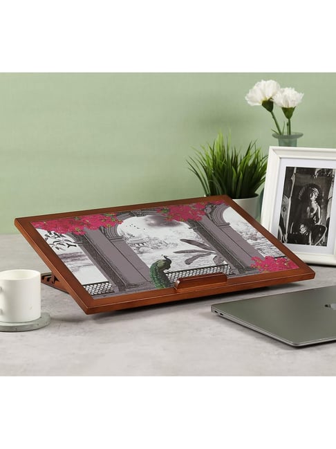 india circus by krsnaa mehta India Circus By Krshna Mehta Multi Teak Wood Printed Laptop Table Desk-picture-40