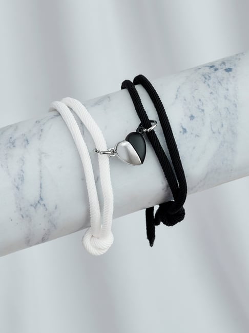 Joker & WItch Black and White Love Story Couple Beaded Bracelet-picture-24