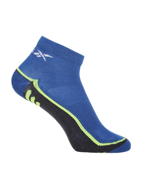 Buy Reebok Blue Striped Medium Cotton Ankle Length Socks at Best