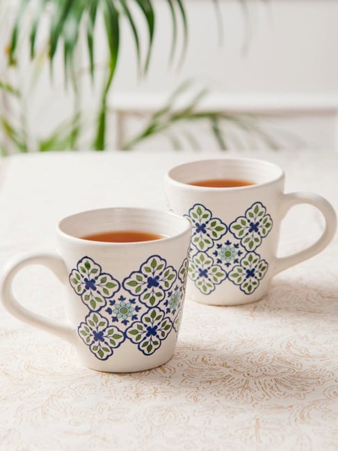Fabindia Blue Ceramic Printed Mug - Set of 2-picture-22