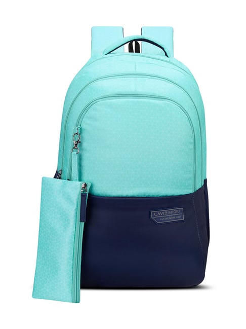 LAVIE SPORT Majestic Blue & Light Blue Printed Large Backpack With Pouch-picture-17