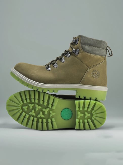 Woodland Men's Olive Green Derby Boots