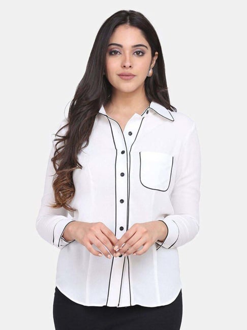 Powersutra White Regular Fit Shirt-picture-22