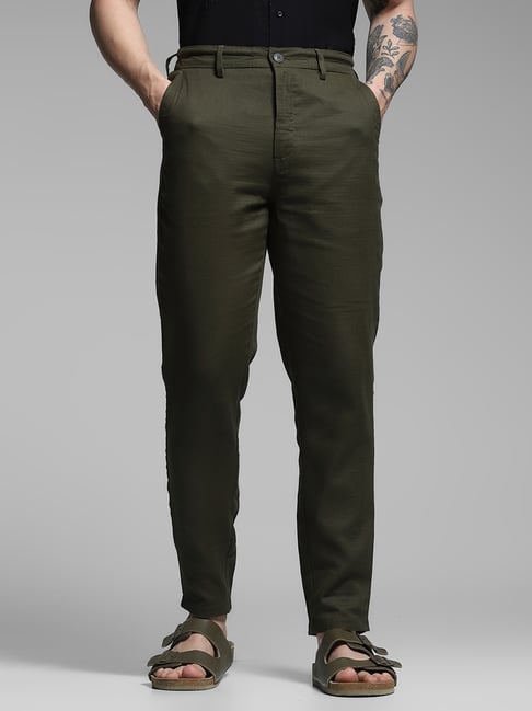 Chino Pants Chino Jack Et Jones Jack Jones Green Cotton Slim Fit