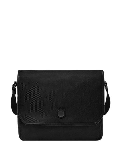 Fossil Hayes Black Cross Body Bag for Men