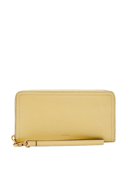 Fossil Logan Yellow Solid Wallet for Women-picture-30