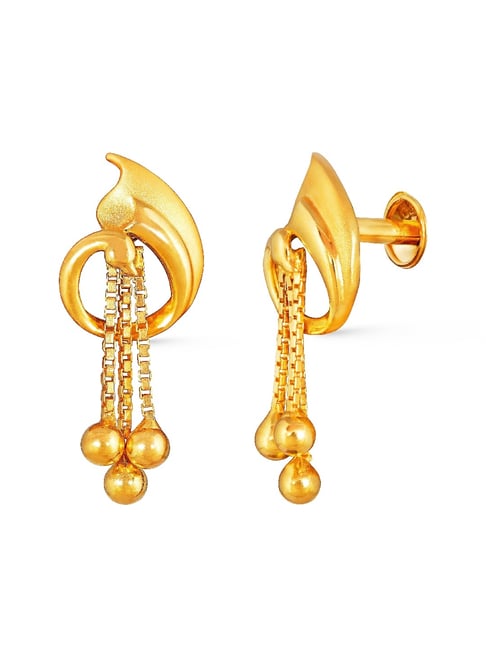 Muthoot Pappachan Swarnavarsham 22Kt Drizzle Earrings