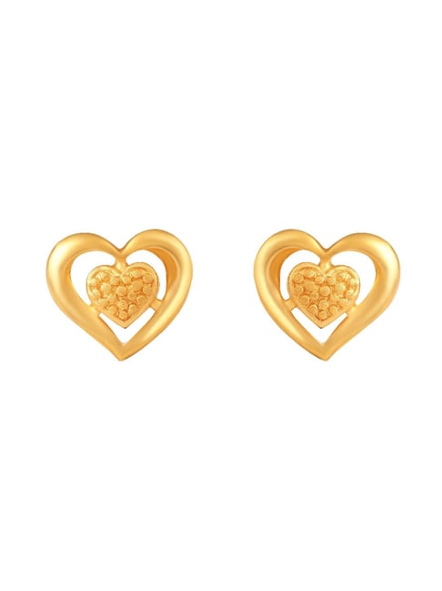 Muthoot Pappachan Swarnavarsham 22Kt Double Heart Earrings