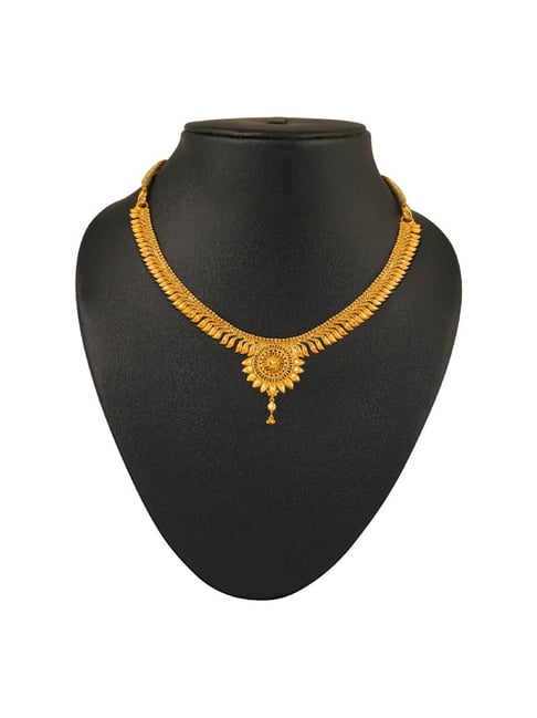 Muthoot Pappachan Swarnavarsham 22kt Sun Leaf Necklace