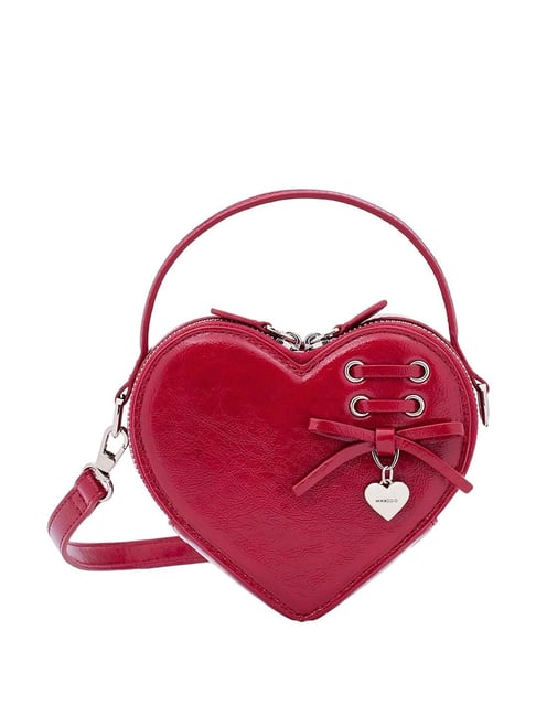 Miraggio Red Solid Small Sling Handbag