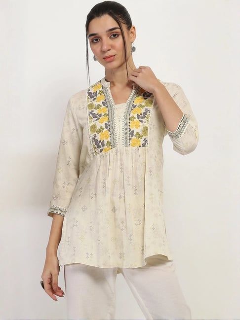 Rangriti Beige Printed Kurtis-picture-18