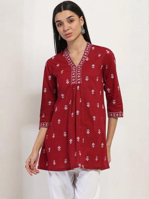 Rangriti Maroon Printed Kurtis-picture-41