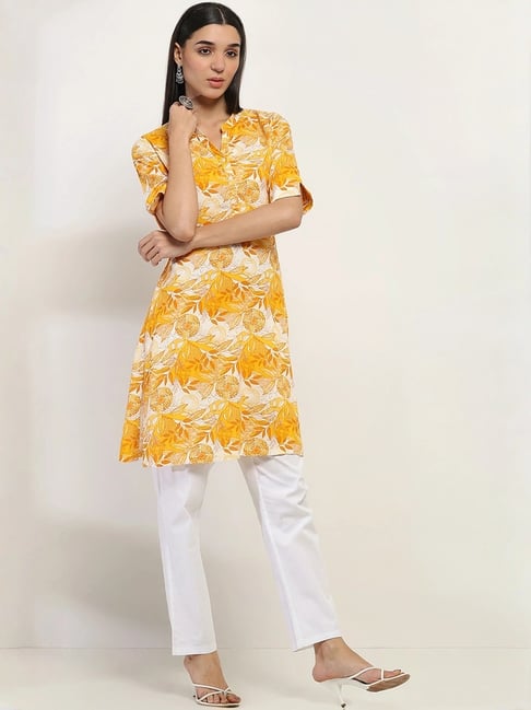 Rangriti Yellow Printed Kurtas-picture-46