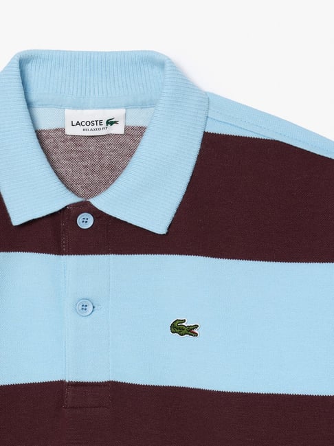 Buy LACOSTE Kids Multi Striped Pique Rugby Polo Shirt Online