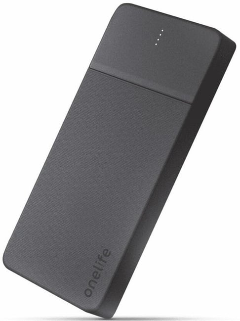 Onelife Black 10000 Mah 12 W Slim Pocket Size Power Bank
