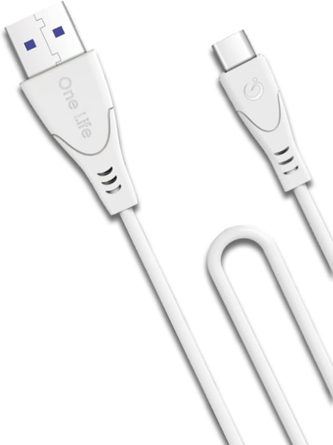 Onelife White Cable 03 Type C Data Transfer Cable Power Meter for Cables
