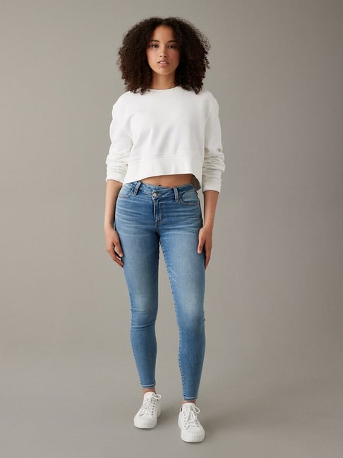 American Eagle Blue Blended Solid Jeans-picture-42