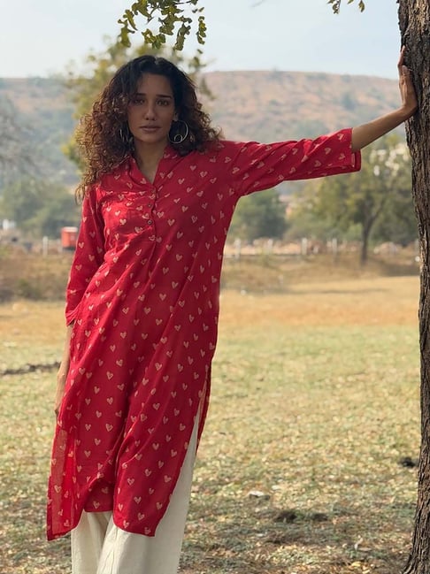 Chidiyaa Dil Yeh Ziddi Hai Handblock Printed Cotton Kurta-picture-10