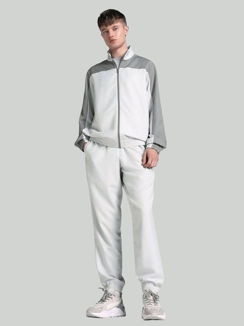 Puma Grey Regular Fit Colour Block Tracksuit