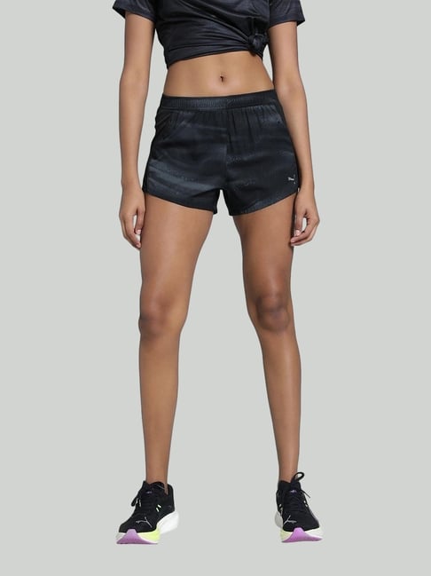 Puma Black Skinny Fit Sports Shorts-picture-21