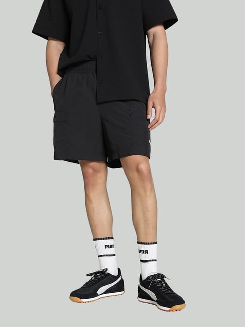 Puma Black Relaxed Fit Sports Shorts