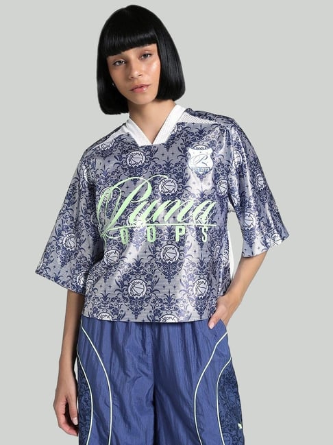 Puma White Relaxed Fit Printed Top-picture-29