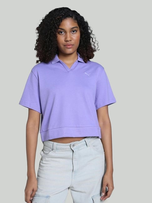 Puma Purple Cotton Relaxed Fit Top-picture-39