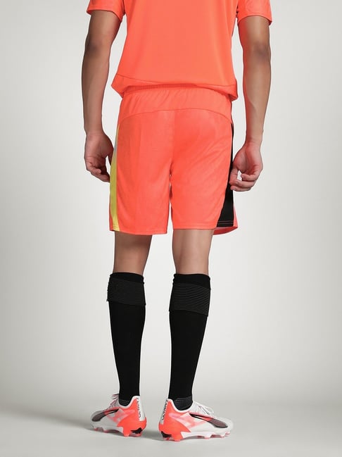 Puma Orange Regular Fit Printed Sports Shorts