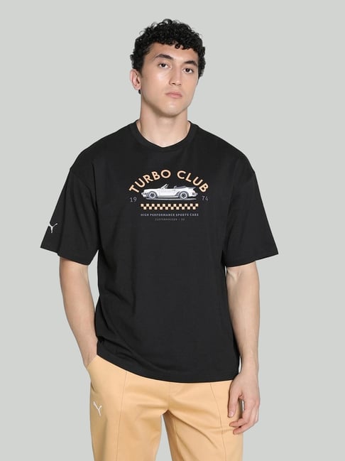Puma Black Cotton Relaxed Fit Printed T-Shirt-picture-28