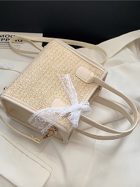 Styli Beige Textured Handbag-picture-17