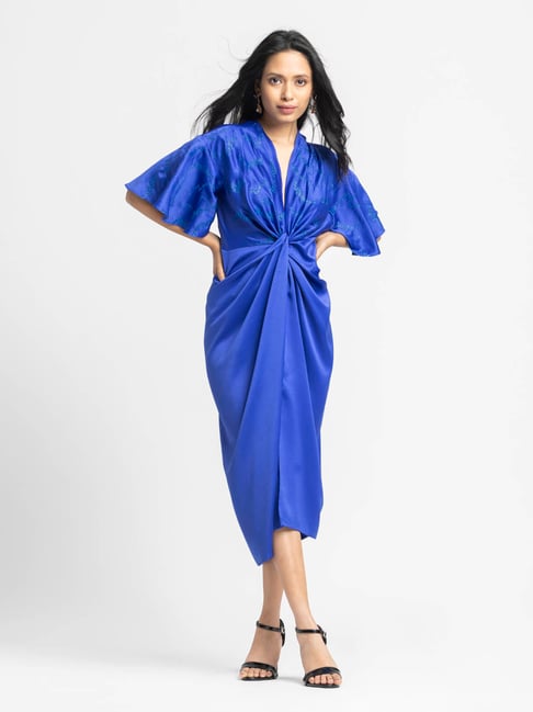 christina applegate blue dress JOH Audrey Suede V-Neck Dress No Pockets Cobalt  Dan's Southern Prep