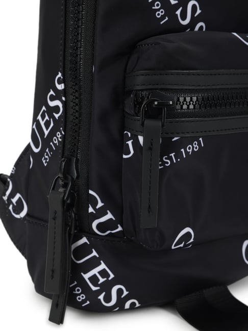 Guess Urban Chic Backpack Guess Black Logo Backpack