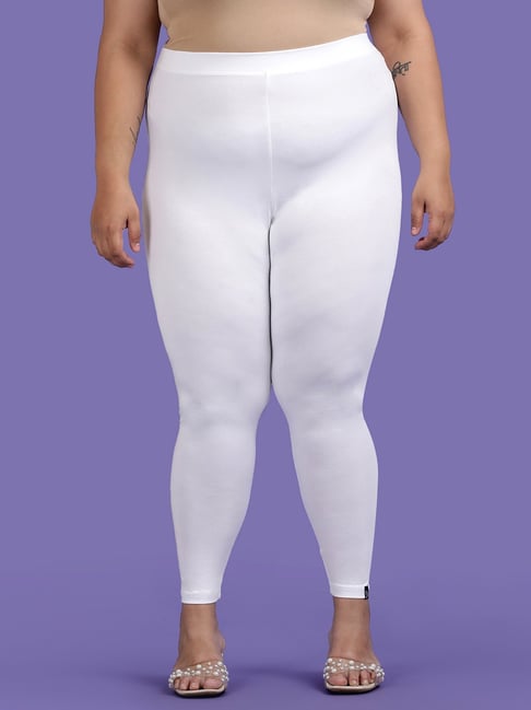 Twinbirds White Cotton Skinny Leggings