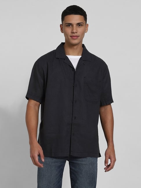 American Eagle Grey Loose fit Solid Shirt-picture-46