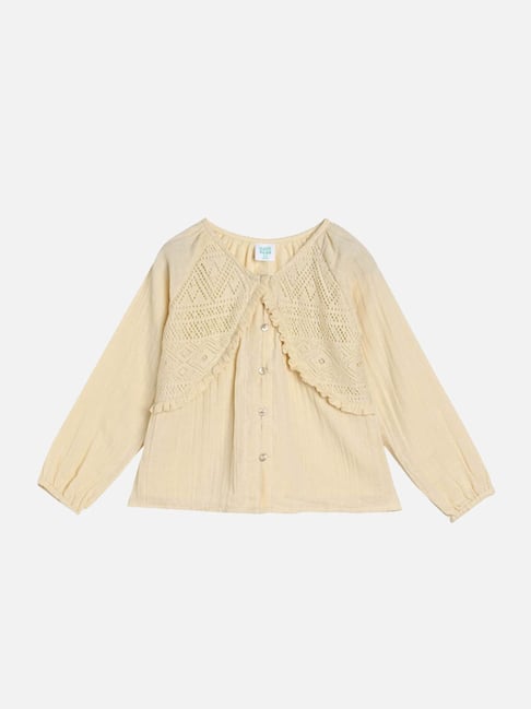 MINIKLUB Mustard, Brown & Marshmallow Baby Boys Full Sleeve / Full Length Dungaree Set