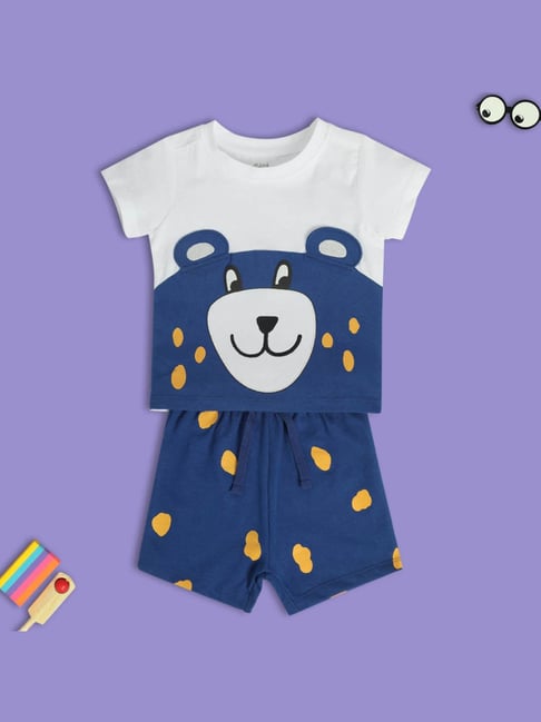 MINIKLUB Blue Baby Boys Short Sleeve Top And Bottom-picture-25