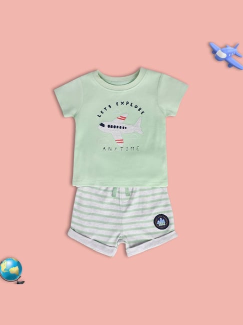 MINIKLUB Green Baby Boys Short Sleeve Top And Bottom-picture-43
