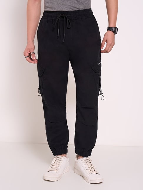 Street 808 By Pantaloons Black Cotton Regular Fit Joggers-picture-47