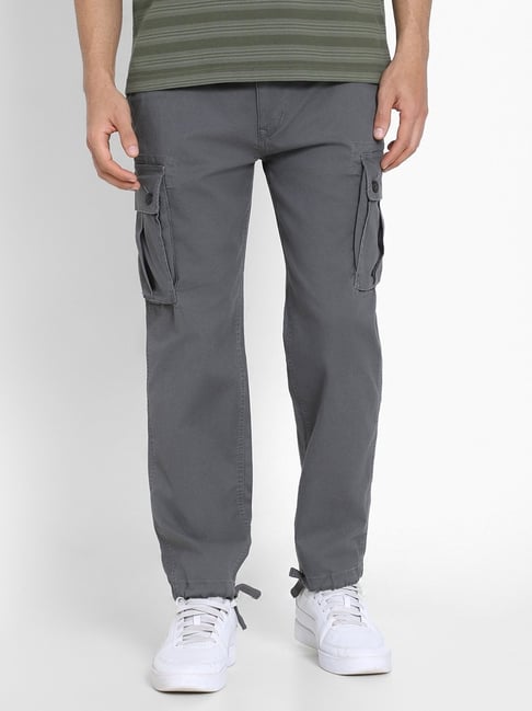 American Eagle Grey Cotton Regular fit Print Pants-picture-23