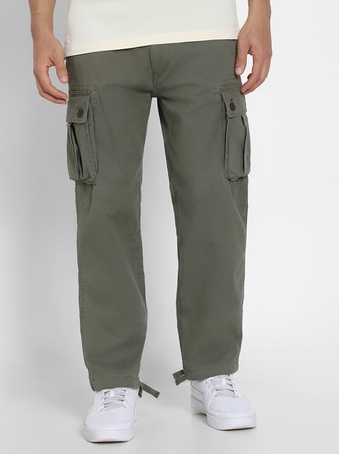 American Eagle Green Cotton Regular fit Print Pants-picture-10