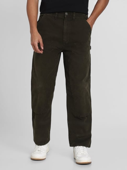 American Eagle Green Cotton Regular fit Solid Pants-picture-18