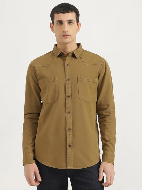 United Colors Of Benetton Brown Pure Cotton Regular Fit Shirt-picture-38